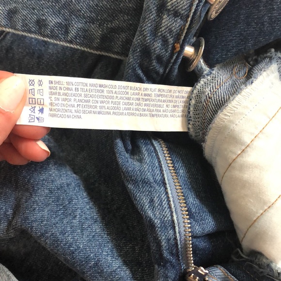 High Waisted Paper Bag Denim SHORT Shorts Size 30 Waist Forever 21 Los Angeles - Picture 9 of 10